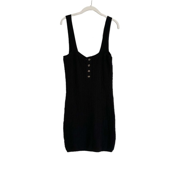 Free People Beach Short N Sweet Black Sweater Dress Size Medium - Picture 5 of 5